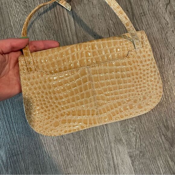 HOBO Tan Patent Leather Croc Embossed Crossbody Bag - Picture 3 of 11